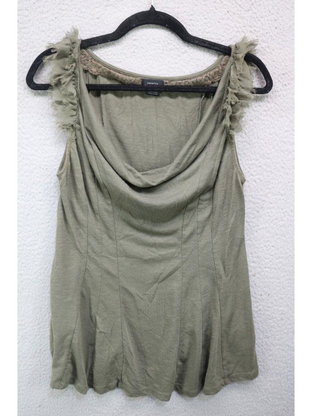 Vintage Deletta Cowl Neck Sleeveless Tunic-Medium-Y2K-Minimalist